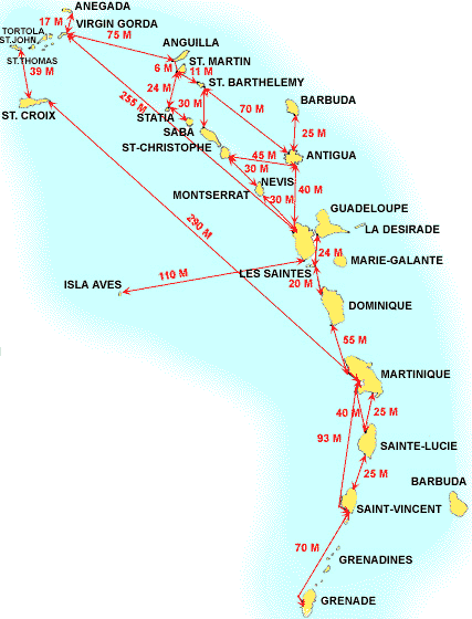 carte-antilles-distances